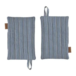 2 Agarradores de cocina Striped denim, Blue
