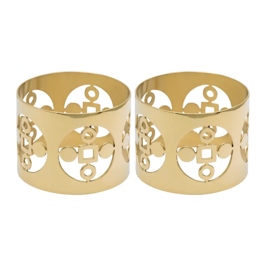 2 Anillos servilleteros Anima Gemella, Latón