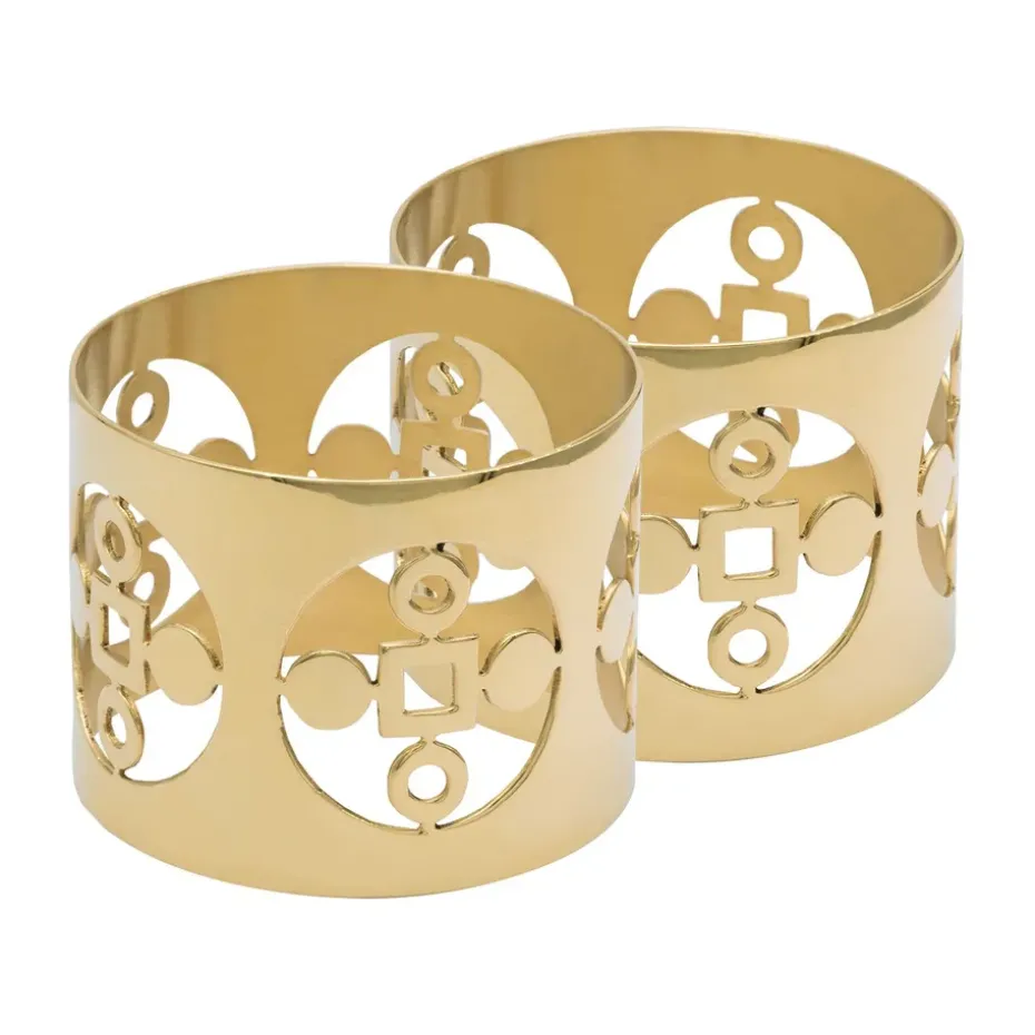 2 Anillos servilleteros Anima Gemella, Latón