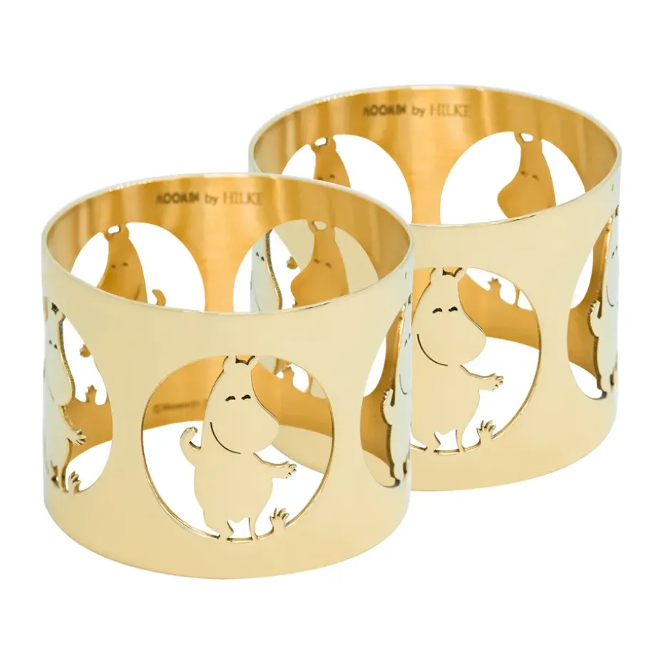 2 Anillos servilleteros Hilke X Mumins trol Moomin, Latón