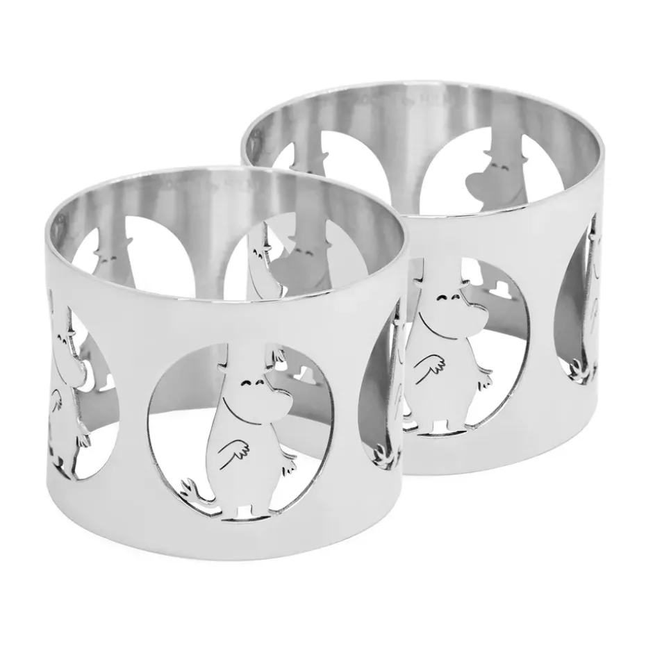 2 Anillos servilleteros Hilke X Mumins papá Moomin, Latón