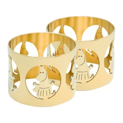 2 Anillos servilleteros Hilke X Mumins mamá Moomin, Latón