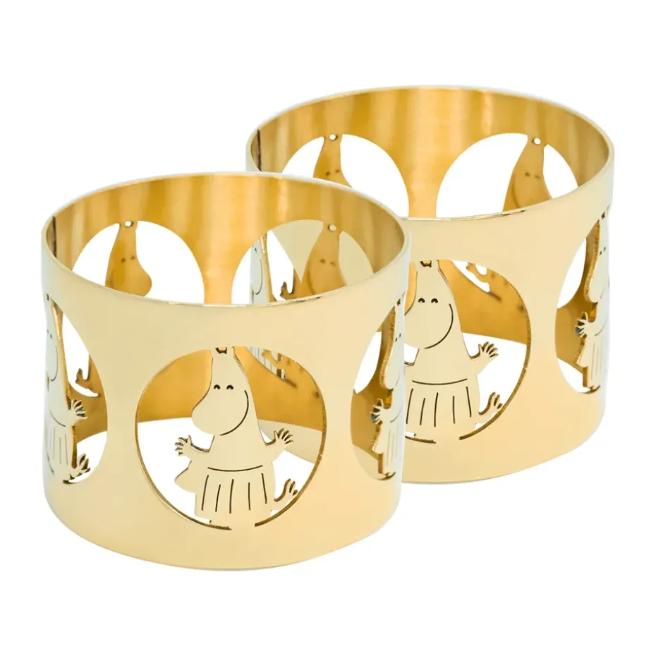 2 Anillos servilleteros Hilke X Mumins mamá Moomin, Latón