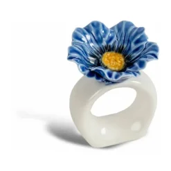 2 Anillos servilleteros Poppy, Azul