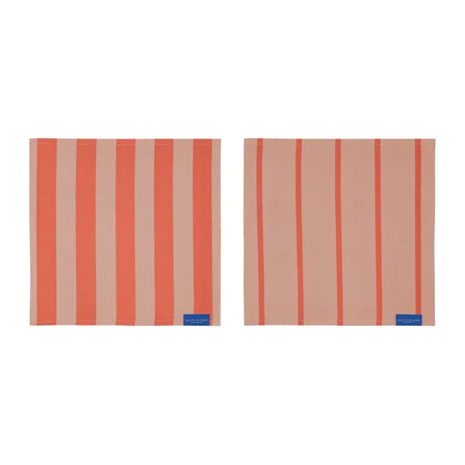 2 Bayetas de cocina Stripes 33x33 cm, Latte