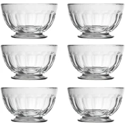 6 Bole de postre con pie Perigord 50 cl, Transparent