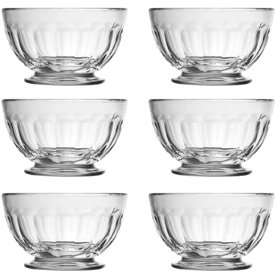 6 Bole de postre con pie Perigord 50 cl, Transparent