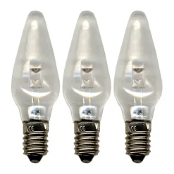 3 Bombillas de repuesto E10 universal-LED interior, 2100K no regulable