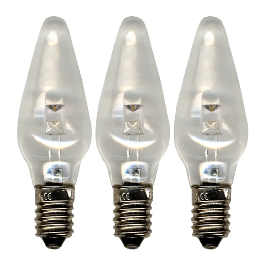 3 Bombillas de repuesto E10 universal-LED interior, 2100K no regulable
