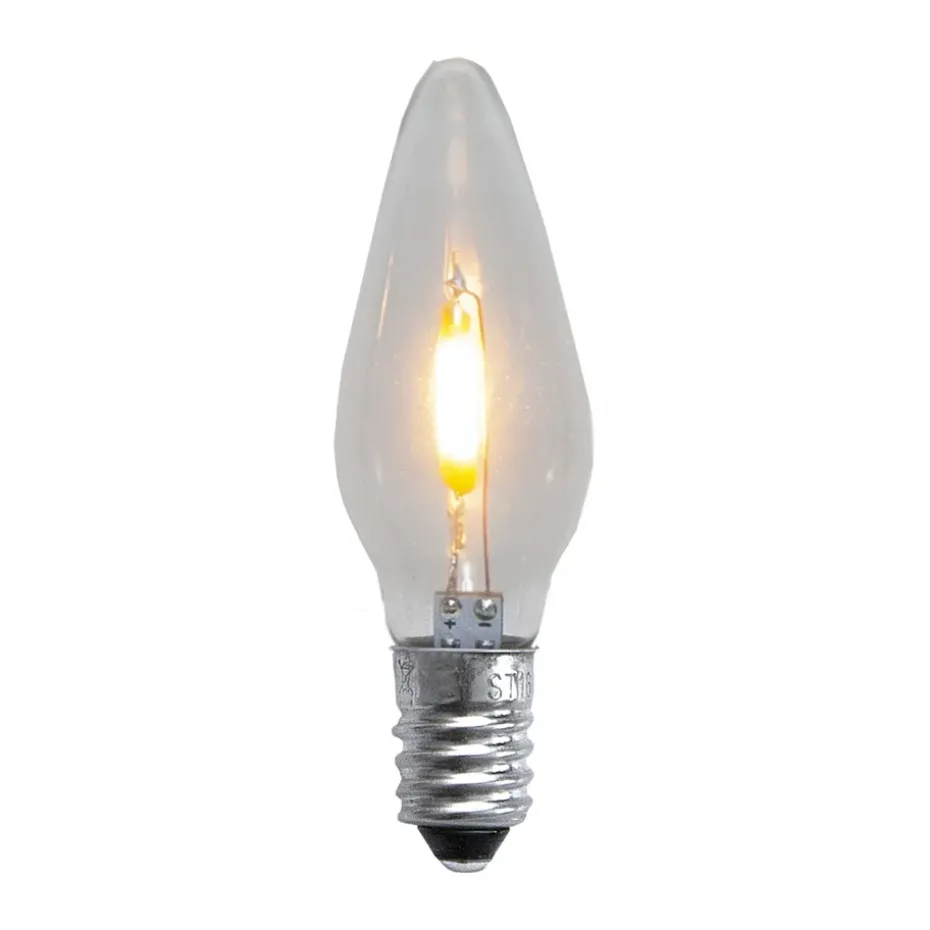 3 Bombillas de repuesto E10 LED filament soft glow, 0,5W 1900K no regulable