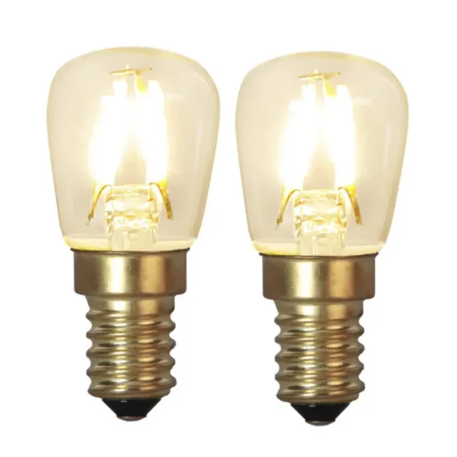 2 Bombillas E14 LED soft glow, 2,6 cm 2100K
