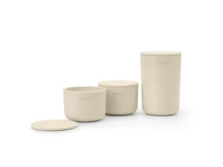 3 Botes de almacenaje ReNew, Soft Beige