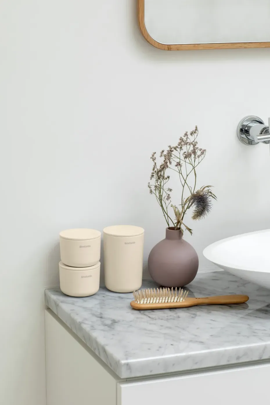 3 Botes de almacenaje ReNew, Soft Beige