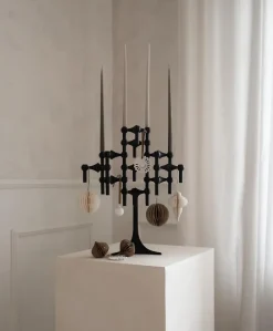 3 Candelabros STOFF Nagel, negro
