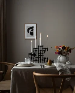 3 Candelabros STOFF Nagel, negro