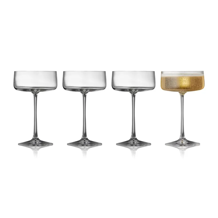 4 Copas de champagne coupe Zero 26 cl, Cristal
