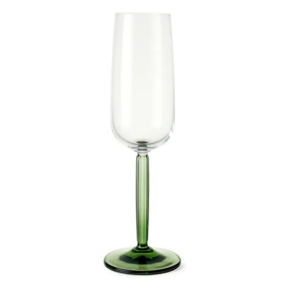 2 Copas de champagne Hammershøi 24 cl, verde