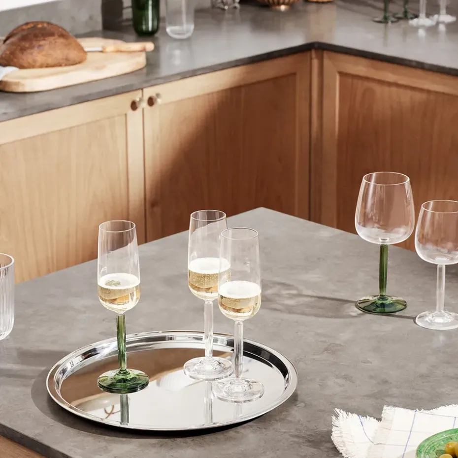2 Copas de champagne Hammershøi 24 cl, verde