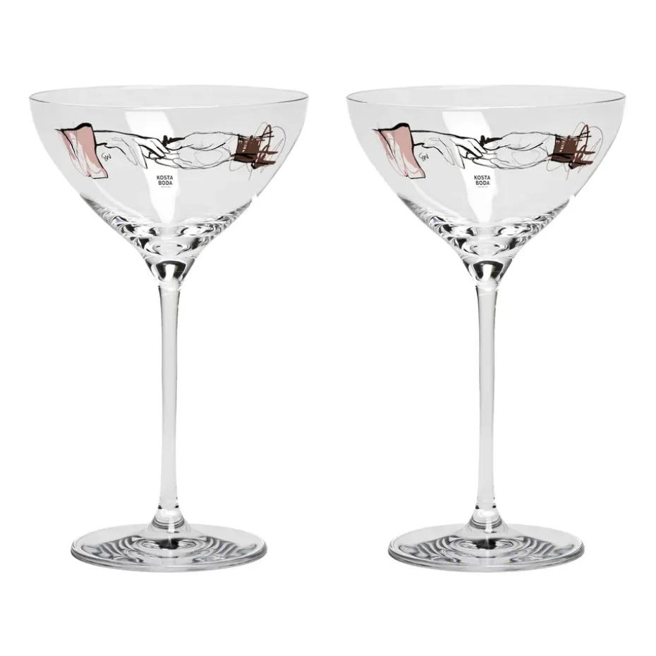 2 Copas de champagne You and me together 32 cl, Clear / Multi