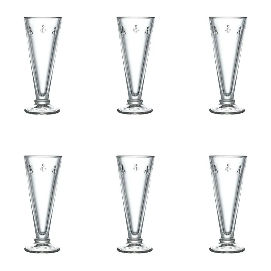 6 Copas de champán Abeille 15 cl, Transparente