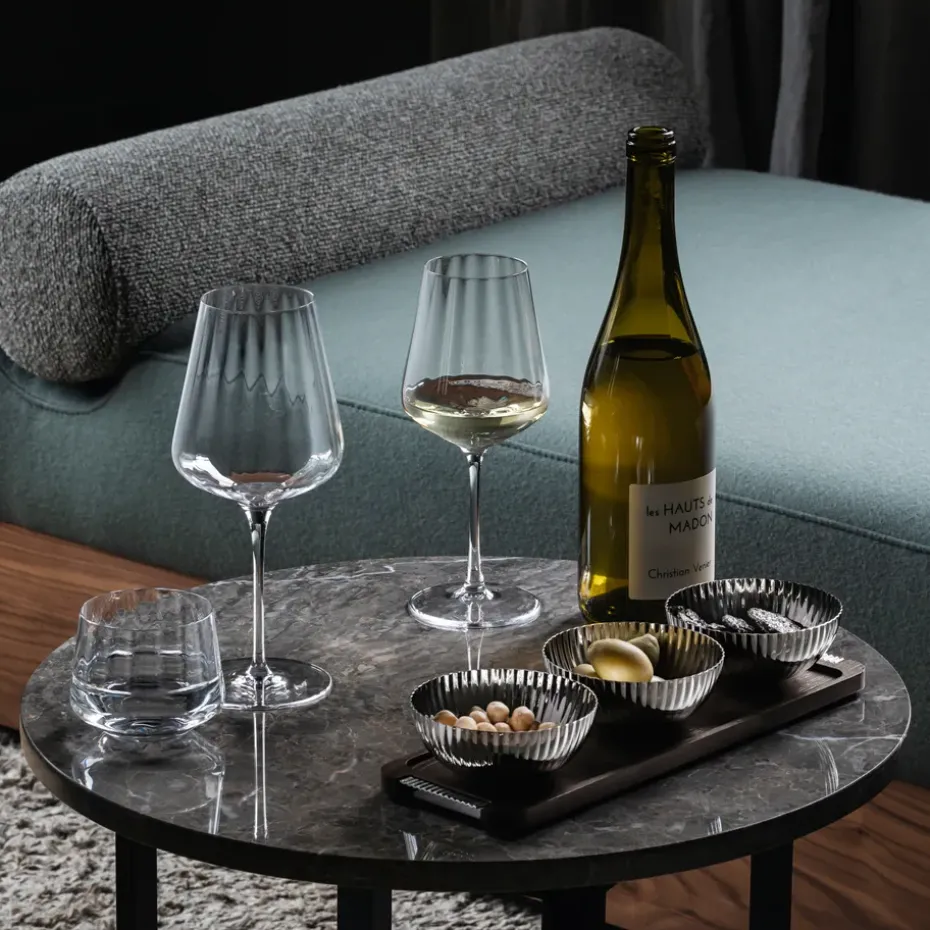 6 Copas de vino blanco Bernadotte, Cristalino