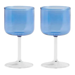 2 Copas de vino Tint 25 cl, azul-transparente