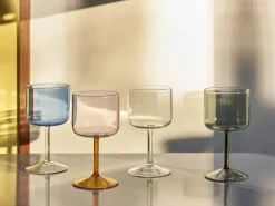 2 Copas de vino Tint 25 cl, Rosa-amarillo