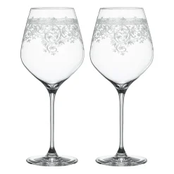 2 Copas de vino tinto Burgundy Arabesque 84 cl, transparente