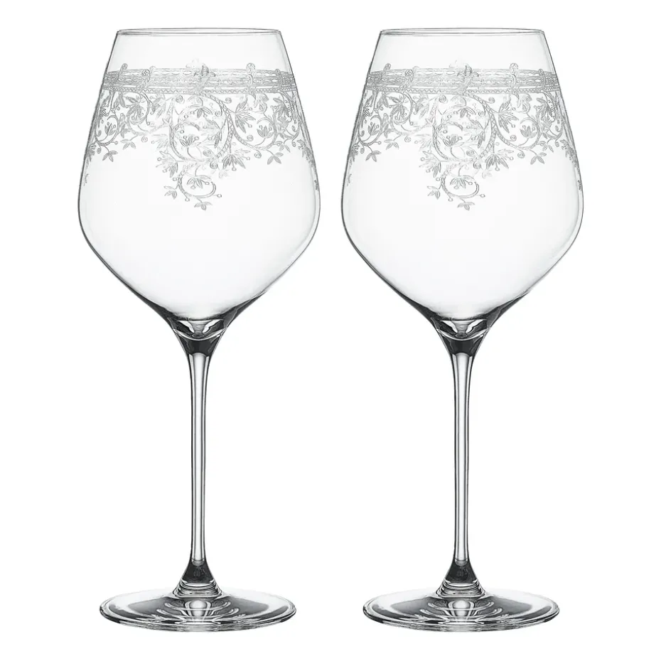 2 Copas de vino tinto Burgundy Arabesque 84 cl, transparente