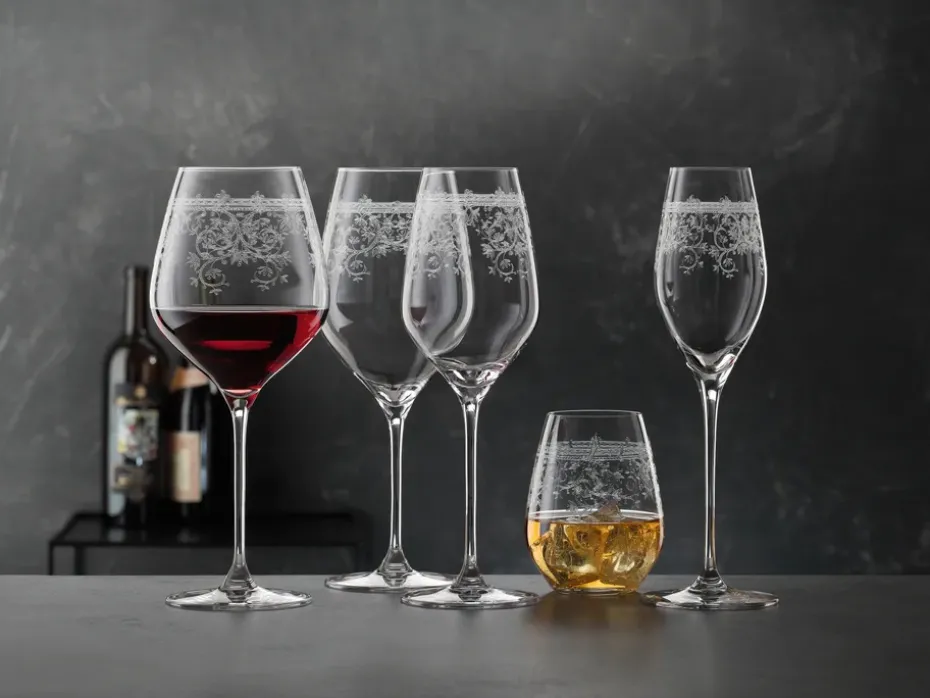 2 Copas de vino tinto Burgundy Arabesque 84 cl, transparente