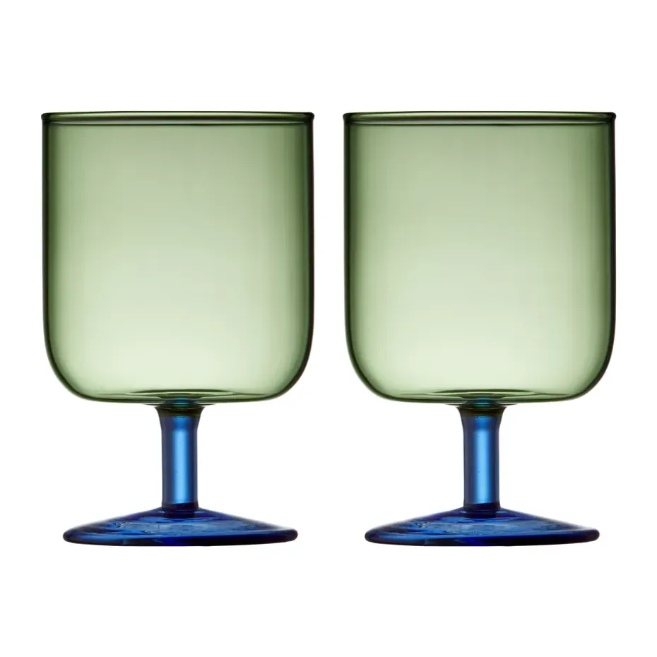2 Copas de vino Torino 30 cl, Green-blue