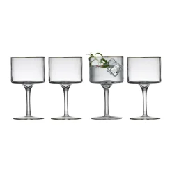 4 Copas gin tonic Palermo Gold 32 cl, Transparente-oro