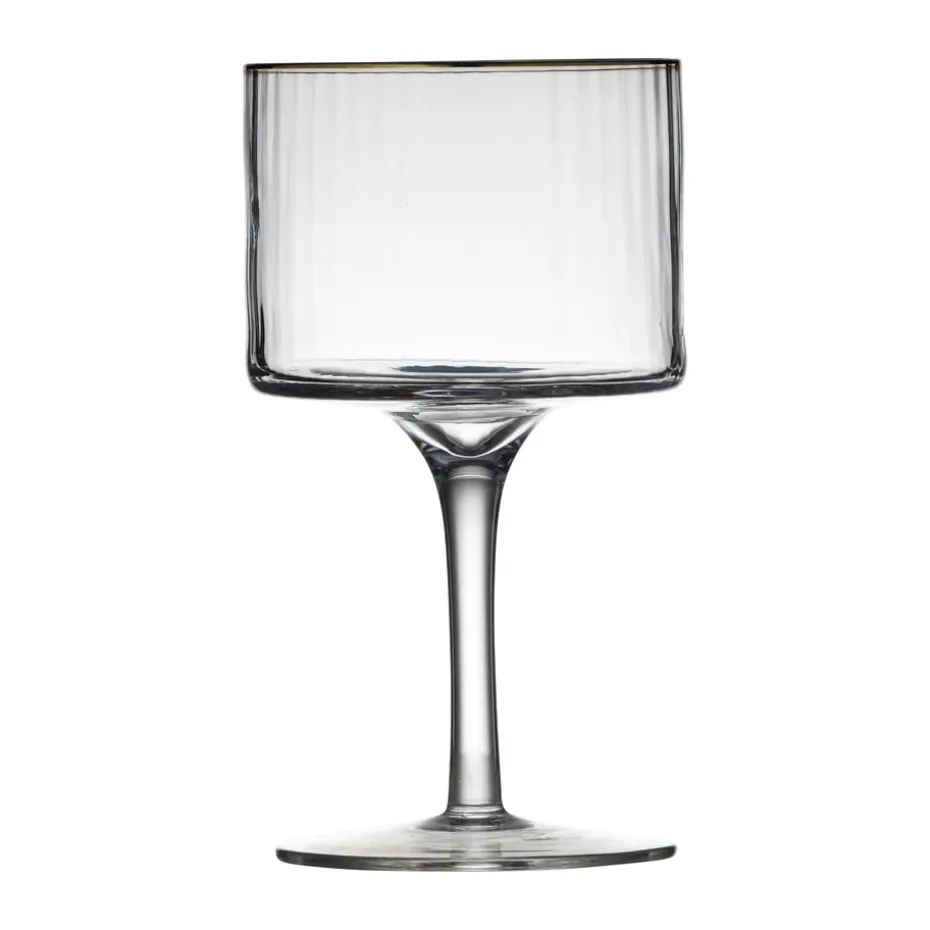 4 Copas gin tonic Palermo Gold 32 cl, Transparente-oro