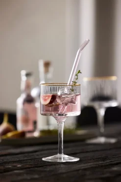 4 Copas gin tonic Palermo Gold 32 cl, Transparente-oro
