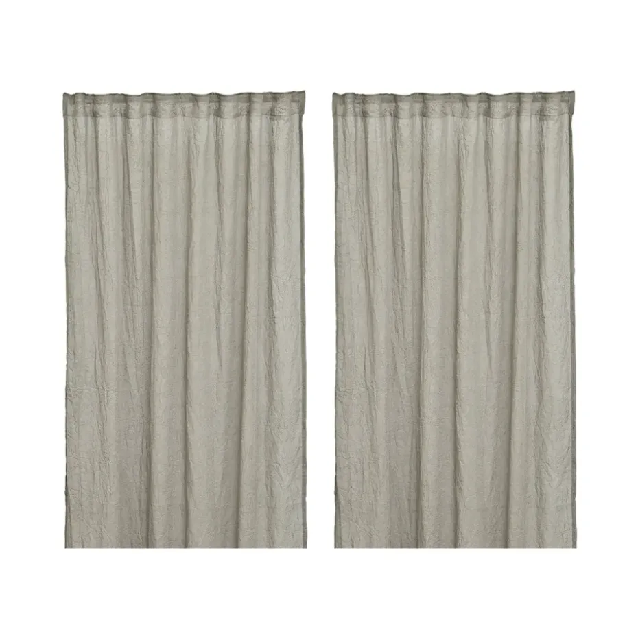 2 Cortinas Mirja 130x275 cm, gris
