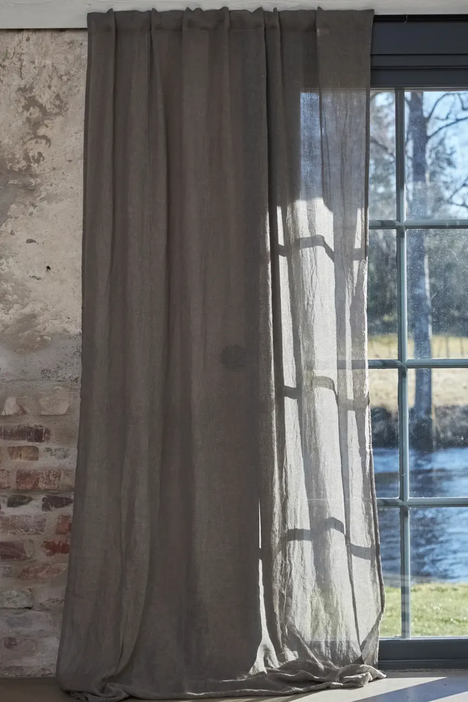 2 Cortinas Mirja 130x275 cm, gris