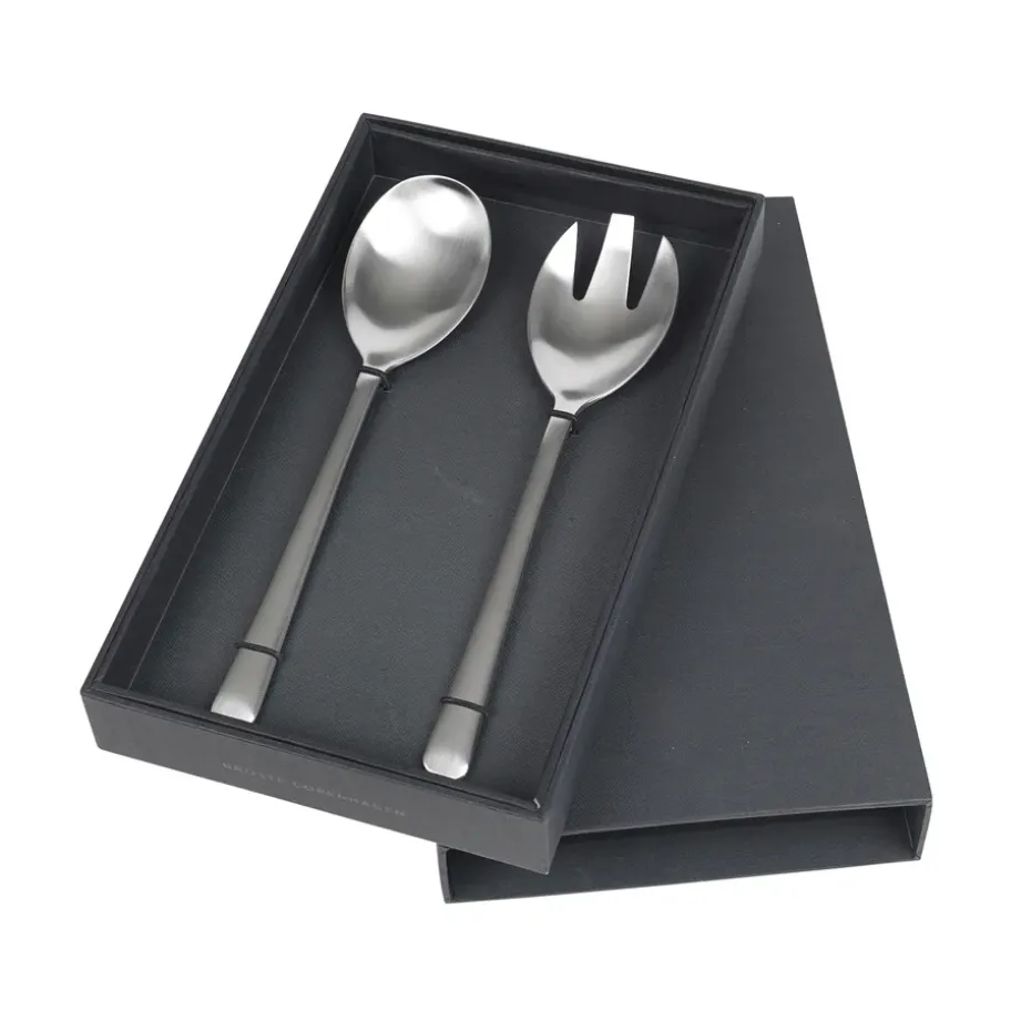 2 Cubiertos de ensalada Hune, Brushed satin