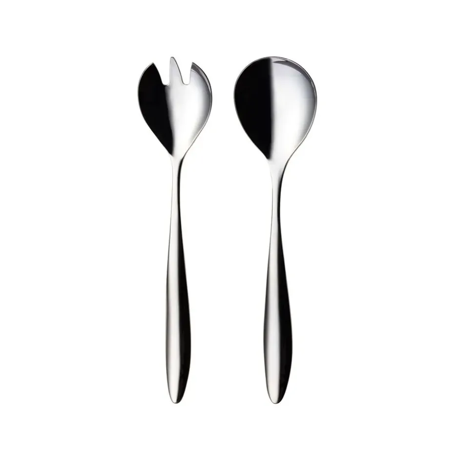 2 Cubiertos de ensalada Lykke, acero inoxidable
