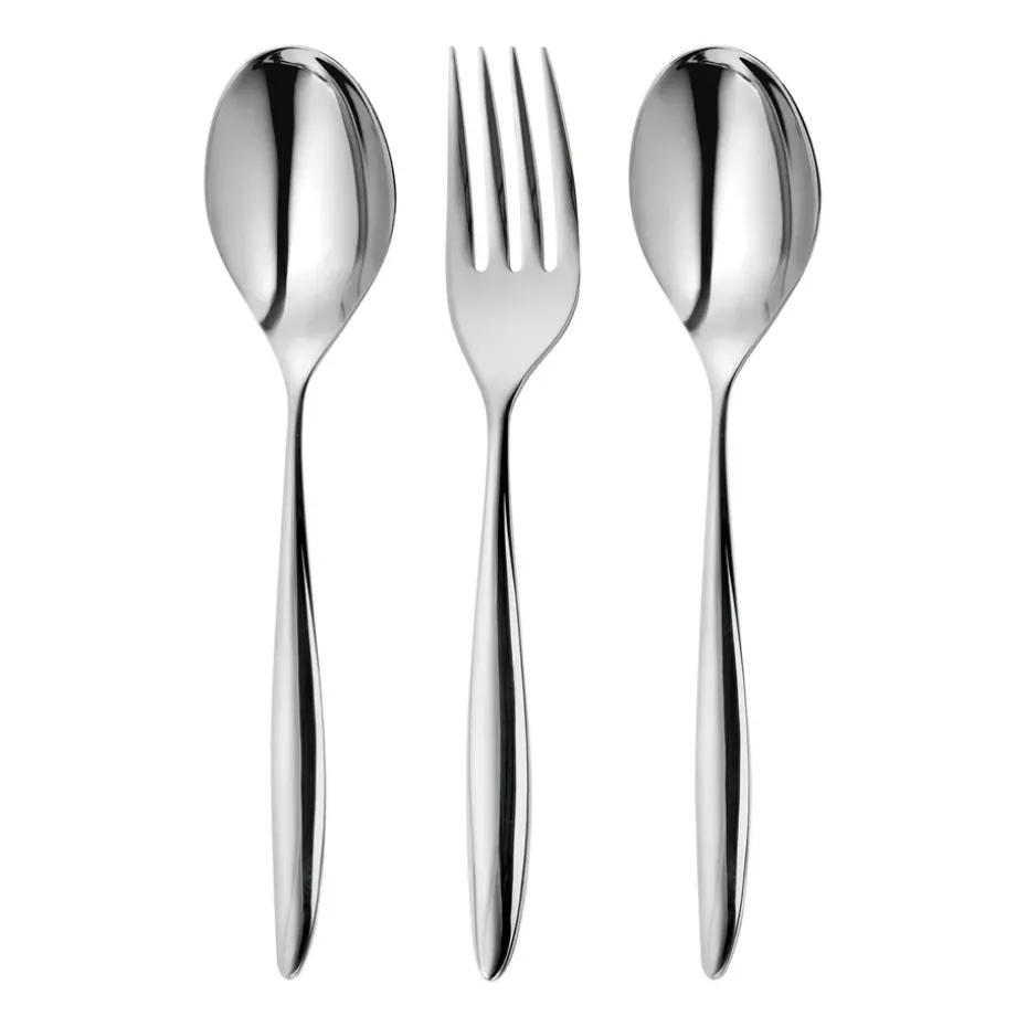 3 Cubiertos de servir Hidcote Bright, Acero inoxidable