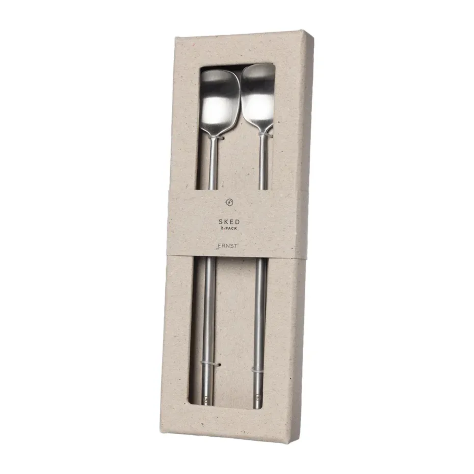 2 Cucharas alargadas Ernst, Acero inoxidable