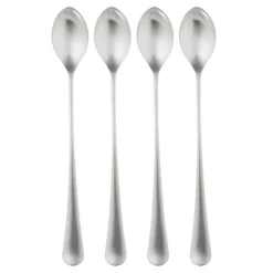 4 Cucharas de café con leche Radford mate, acero inoxidable