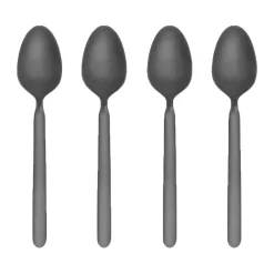 4 Cucharas de espresso STELLA negro, 11 cm