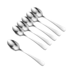 6 Cucharas de postre Classic, acero inoxidable