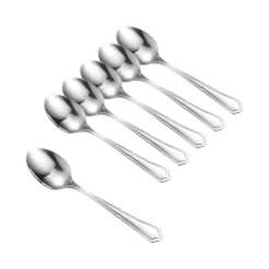 6 Cucharas de postre New England, acero inoxidable