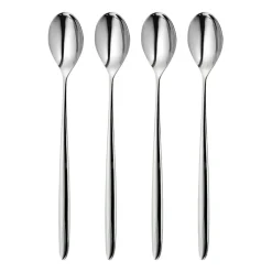 4 Cucharillas de café con leche Hidcote Bright, acero inoxidable
