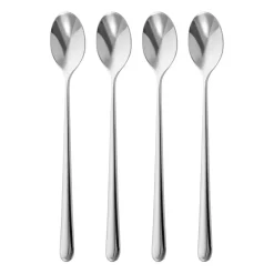 4 Cucharillas de café con leche Kingham Bright, acero inoxidable