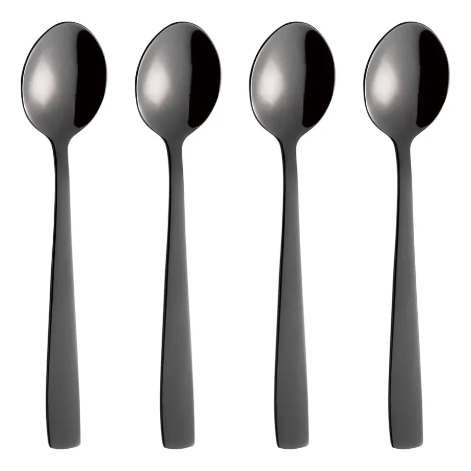 4 Cucharillas de café Raw, negro