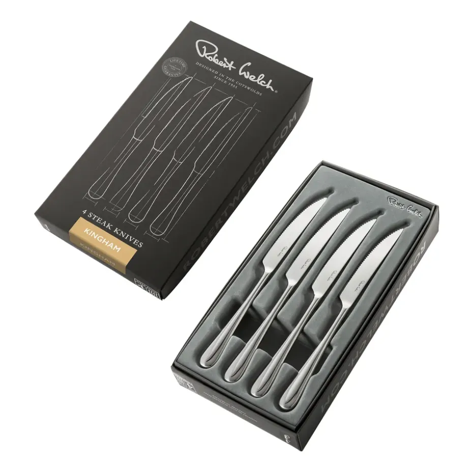 4 Cuchillos de carne Kingham Bright, acero inoxidable