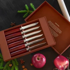 6 Cuchillos de carne Morakniv Classic Steak Knife, rojo