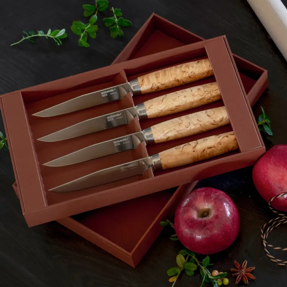 4 Cuchillos de carne Morakniv Masur Steak Knife, natural